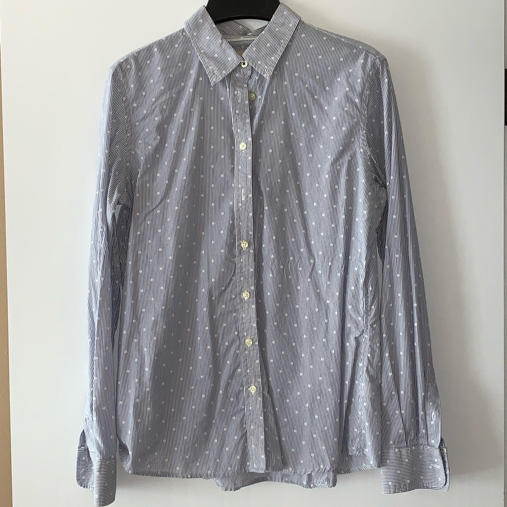 Banana Republic blue print long sleeve button up